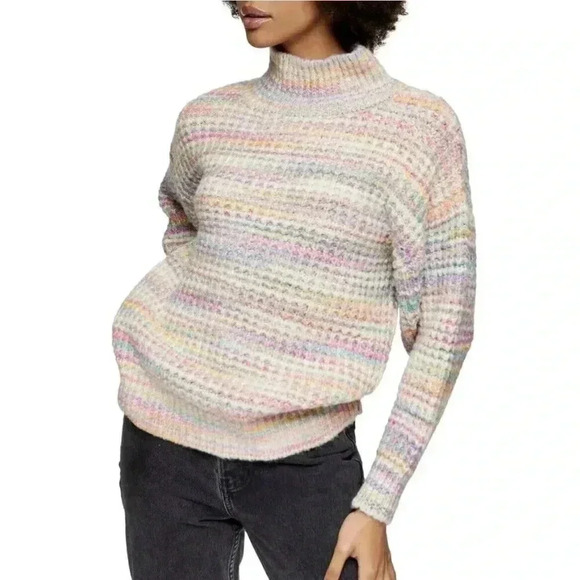 Topshop Sweaters - TOPSHOP Space Dye Chunky Turtleneck Knit Women's Sweater - Small NEW. 143